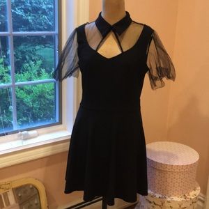 Unique NWT LBD with net top